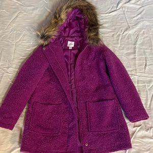 Cat & Jack girls coat with fur hood